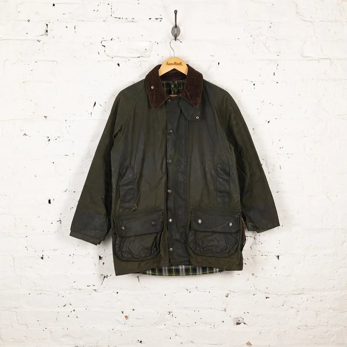 Beaufort Wax Jacket Coat - Green - S