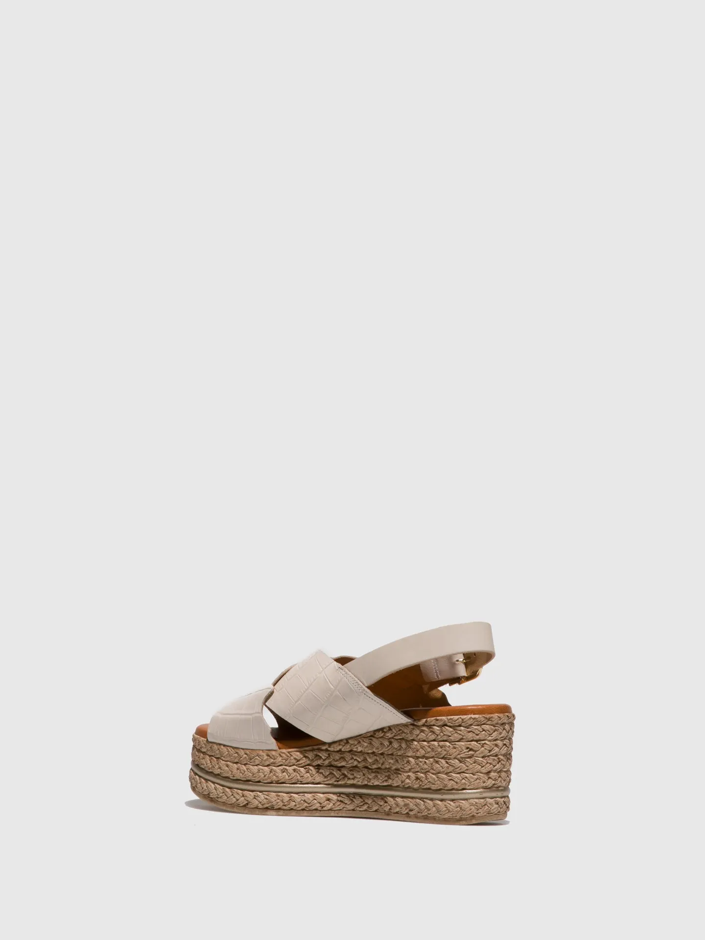 Beige Wedge Sandals