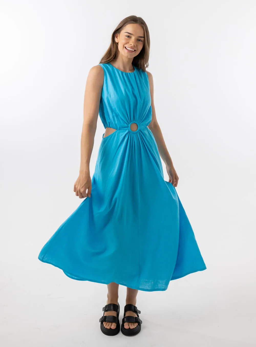 AQUA Blue Bella Dress