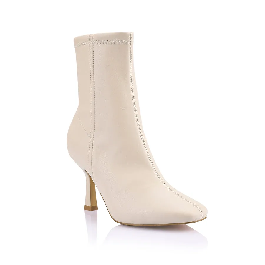 Birdy Stretch Ankle Boots - Bone