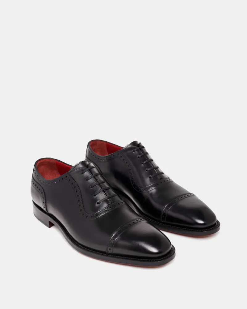 Black Brogue Oxford Dress Shoe