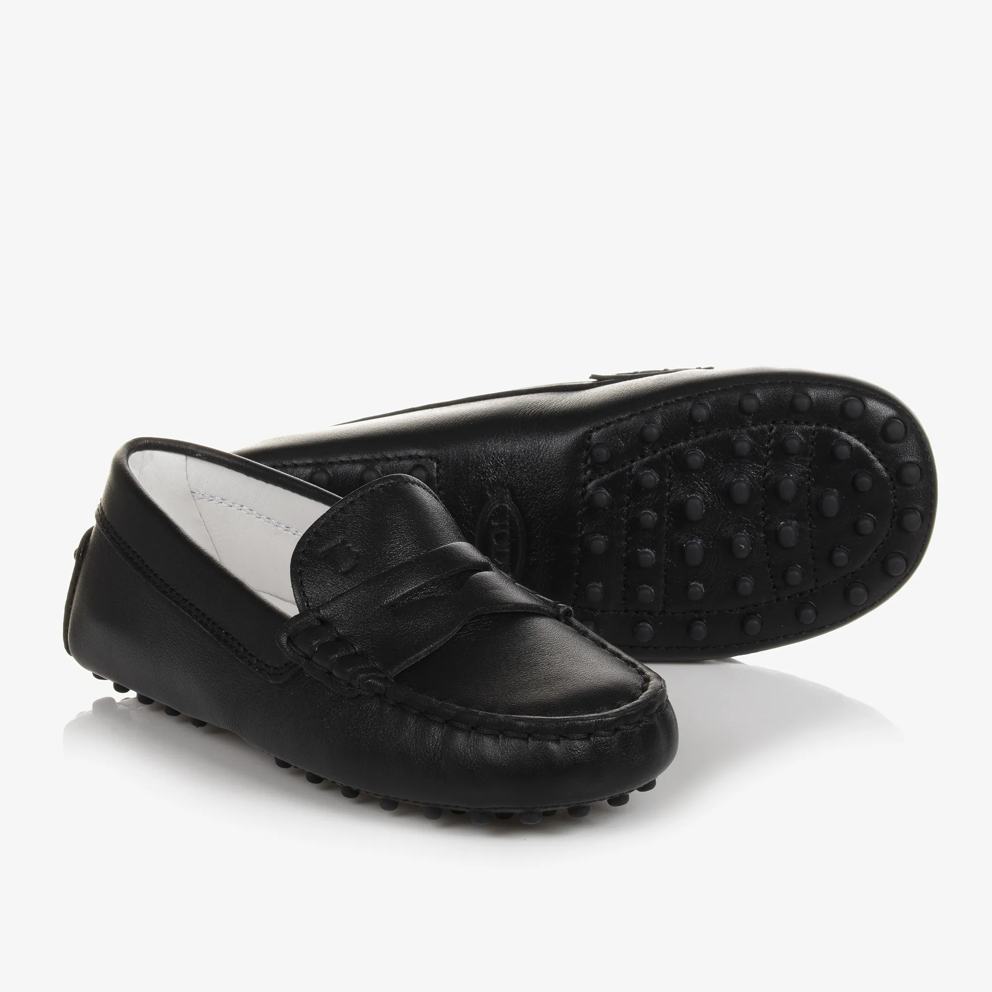 Black Leather Driving Shoes