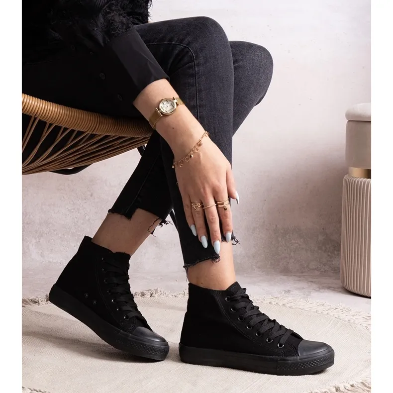 Black Rafife high top sneakers