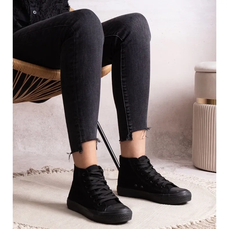 Black Rafife high top sneakers