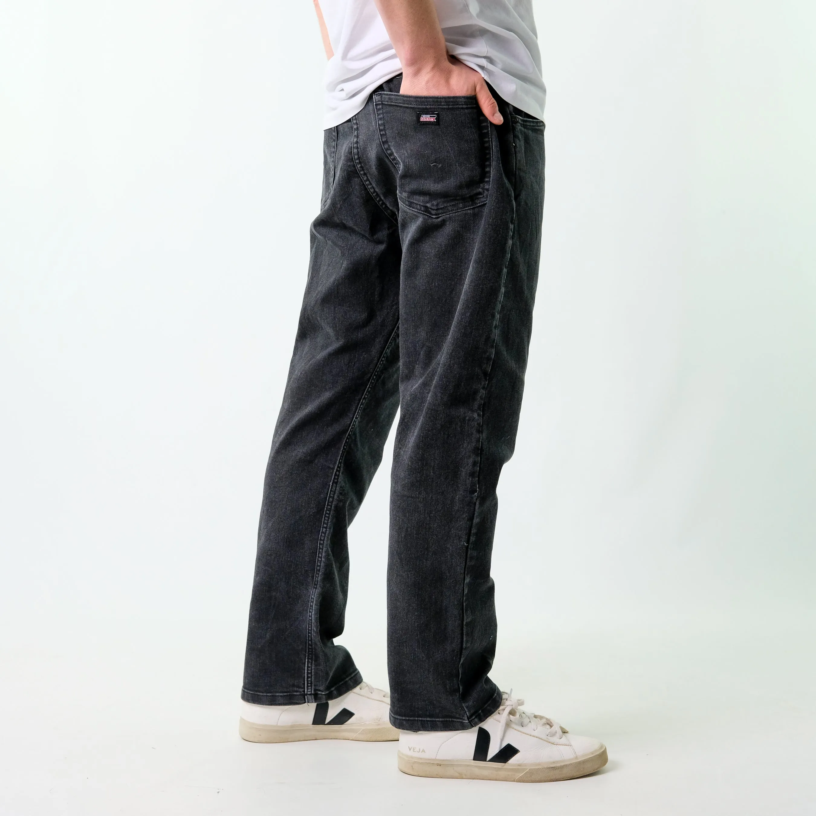 Black y2ks Dickies Denim Jeans Baggy Pants (36x30)