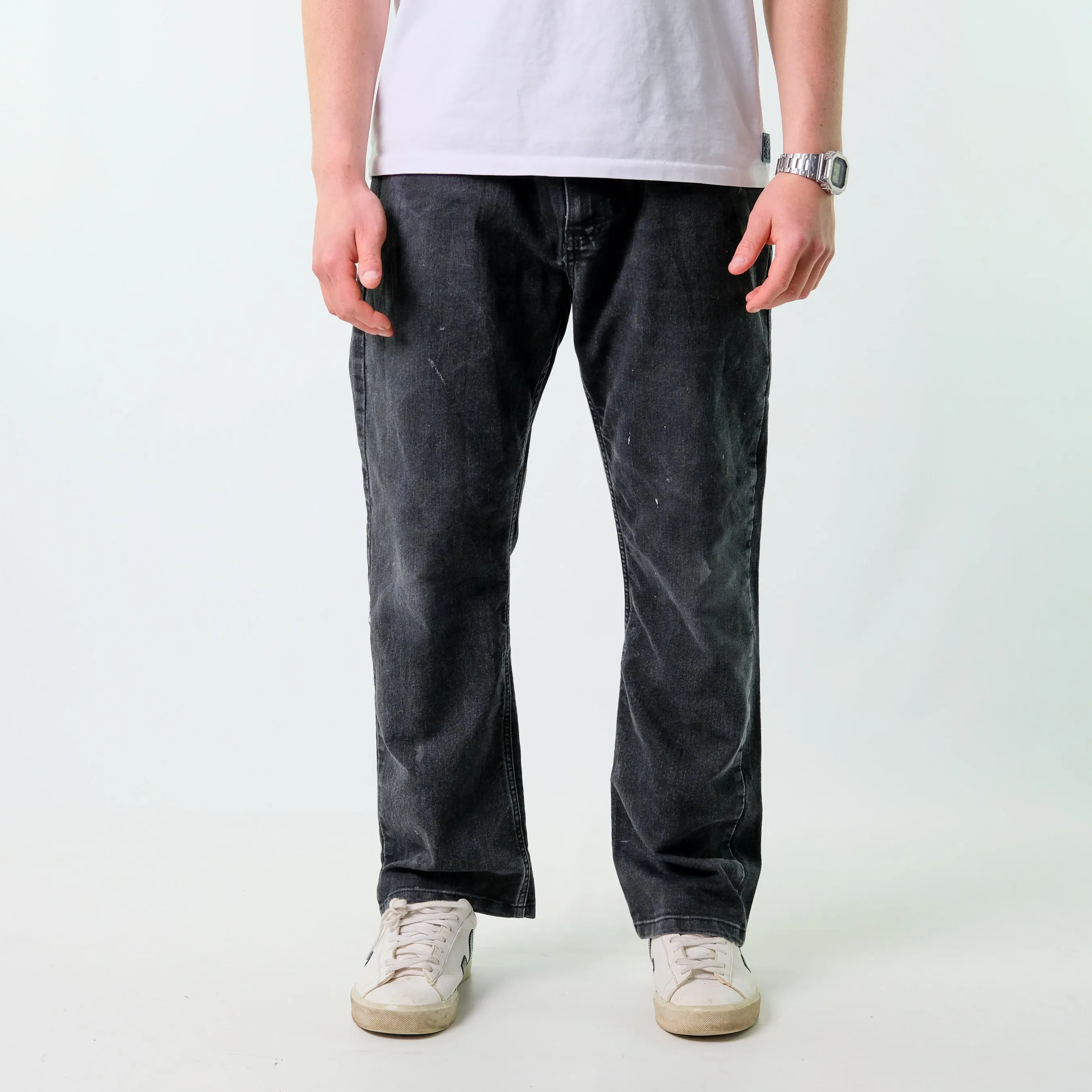 Black y2ks Dickies Denim Jeans Baggy Pants (36x30)