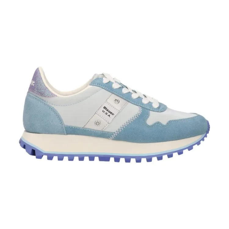 Blauer S4MILLEN01/LEM Women's Lace-Up Blue Sneakers