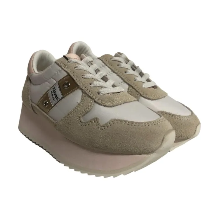 Blauer Bambino Gold Stringate Sneakers S4MULAN01.