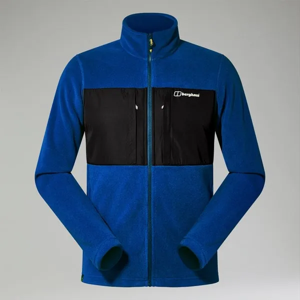 Blue and Black Men's Polartec Fleece Jacket with Interactive Prism Guide