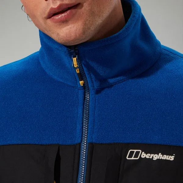 Blue and Black Men's Polartec Fleece Jacket with Interactive Prism Guide