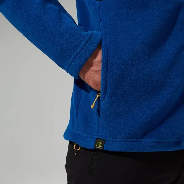 Blue and Black Men's Polartec Fleece Jacket with Interactive Prism Guide