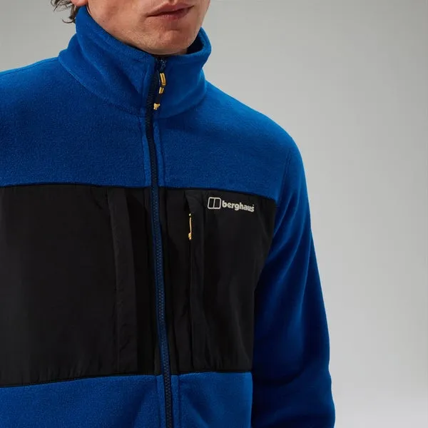 Blue and Black Men's Polartec Fleece Jacket with Interactive Prism Guide