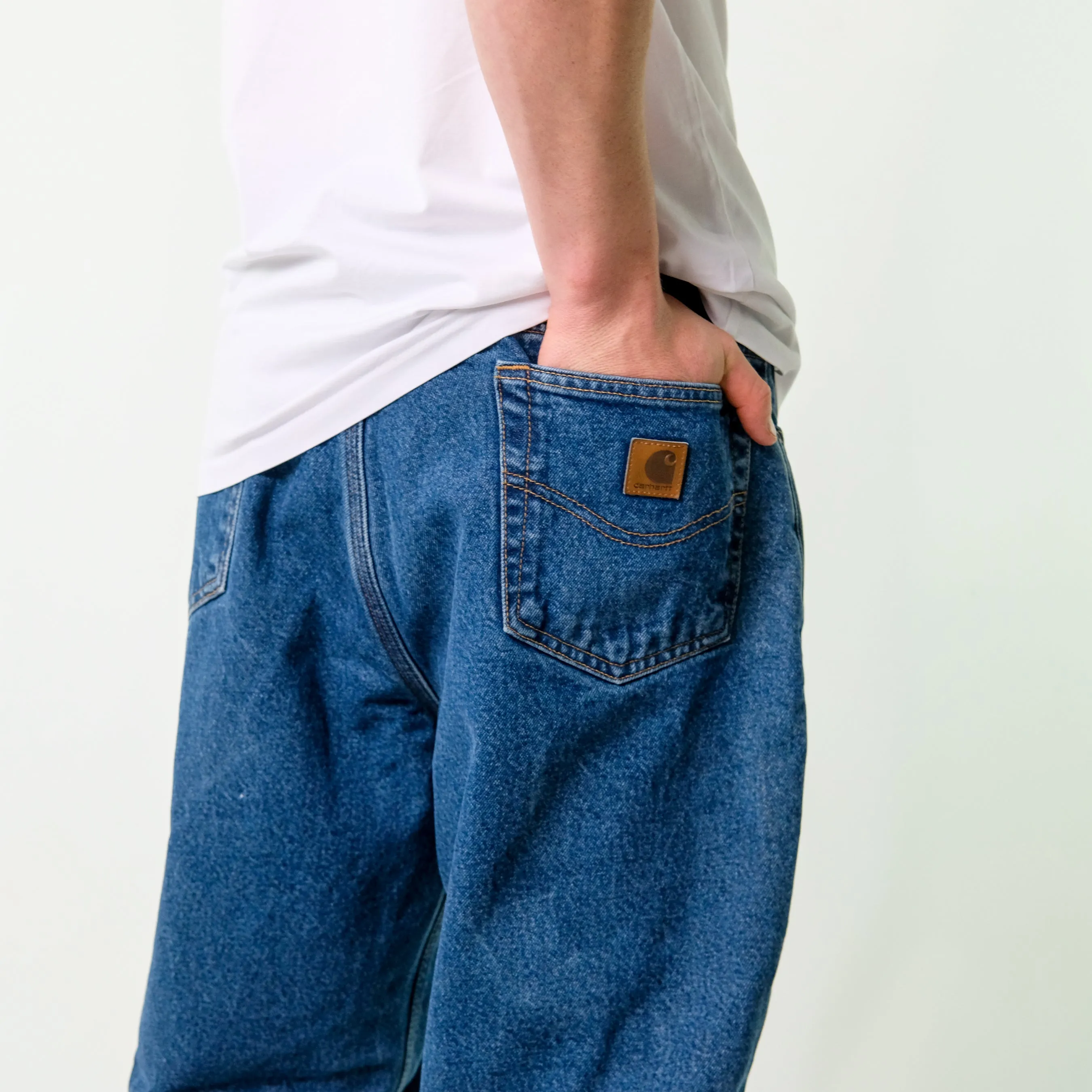 Blue y2ks Carhartt Denim Jeans Baggy Pants (38x32)