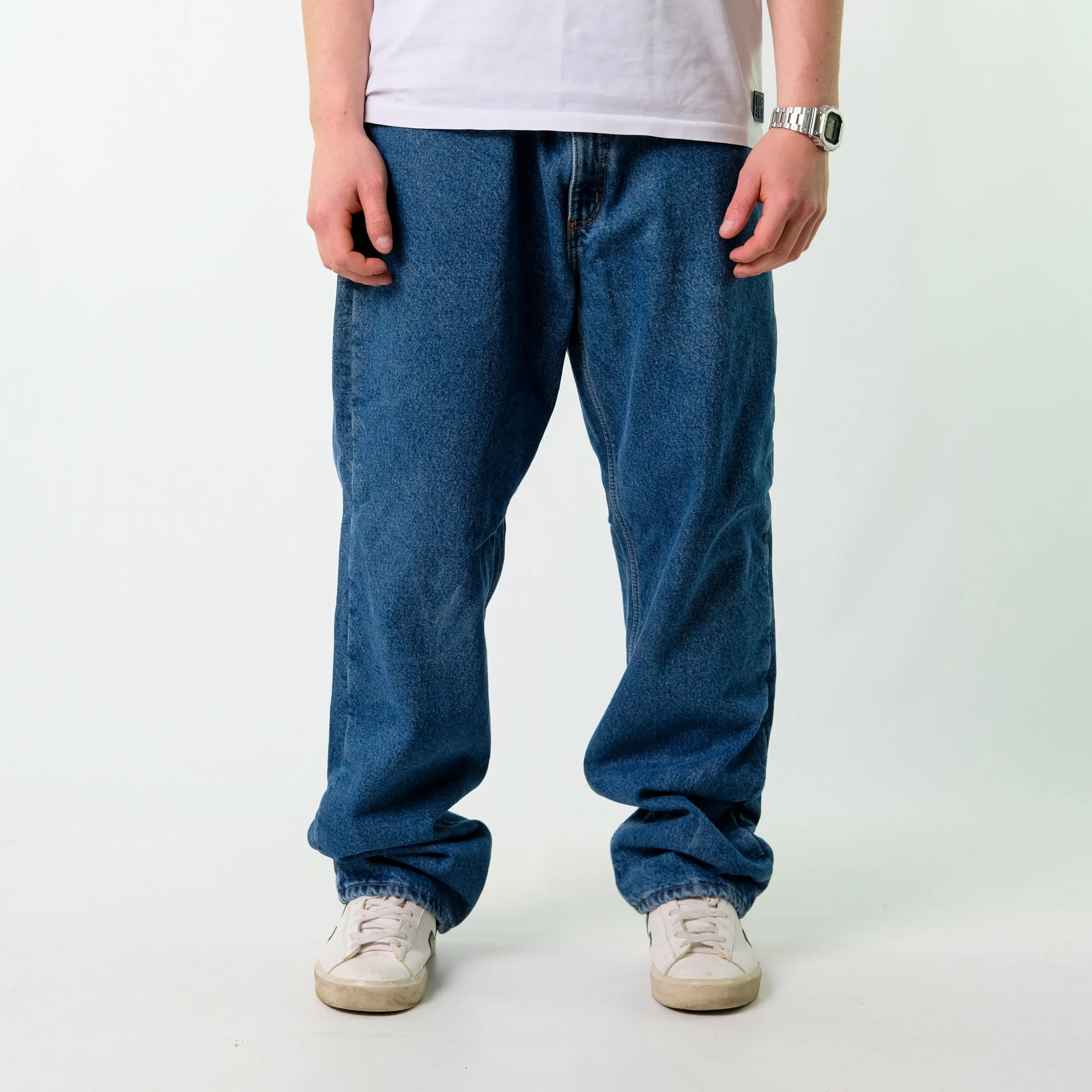 Blue y2ks Carhartt Denim Jeans Baggy Pants (38x32)