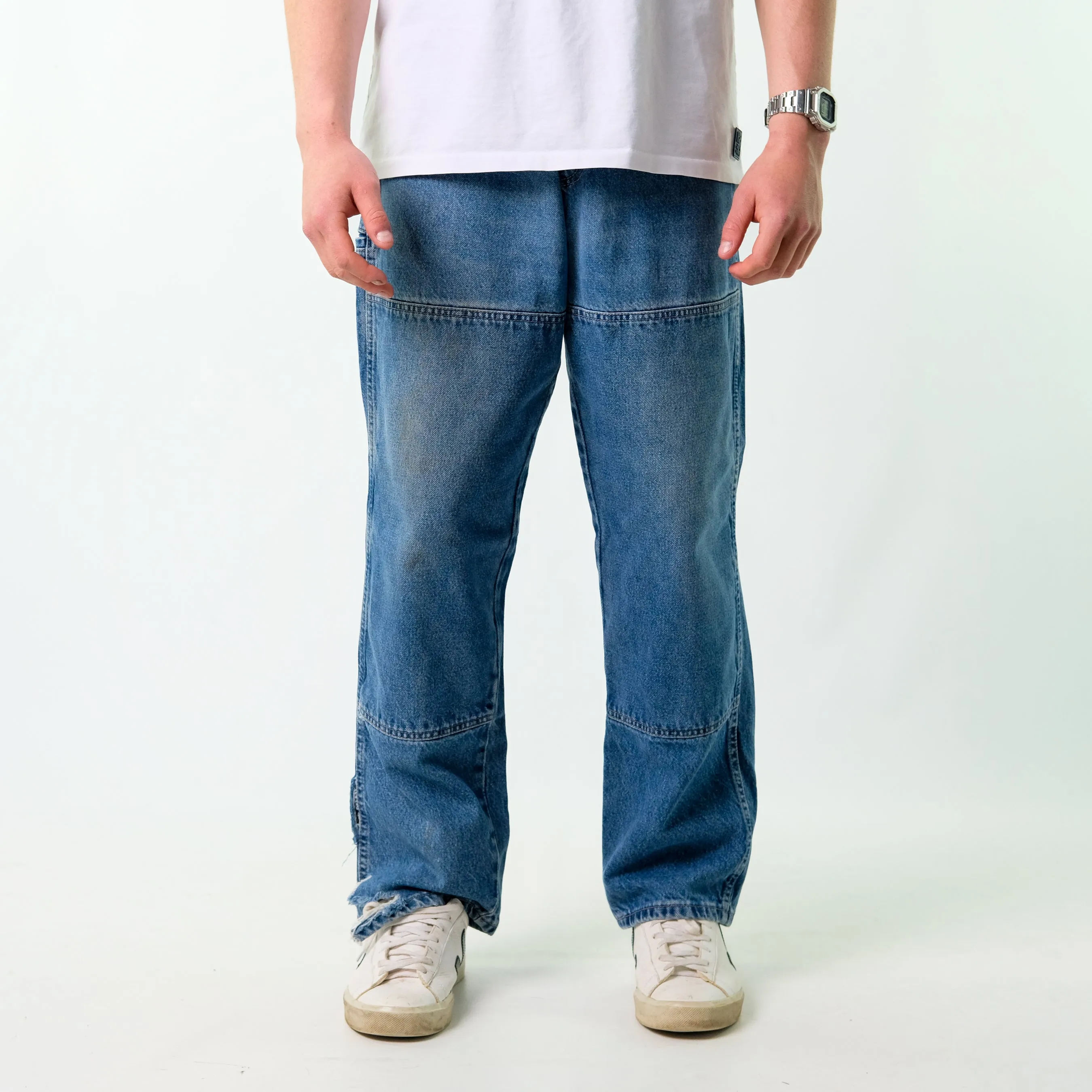 Blue y2ks Dickies Denim Carpenter Jeans Baggy Pants (36x30)