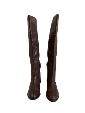 Boots Knee Flats By Bcbgmaxazria In Brown, Size: 7.5