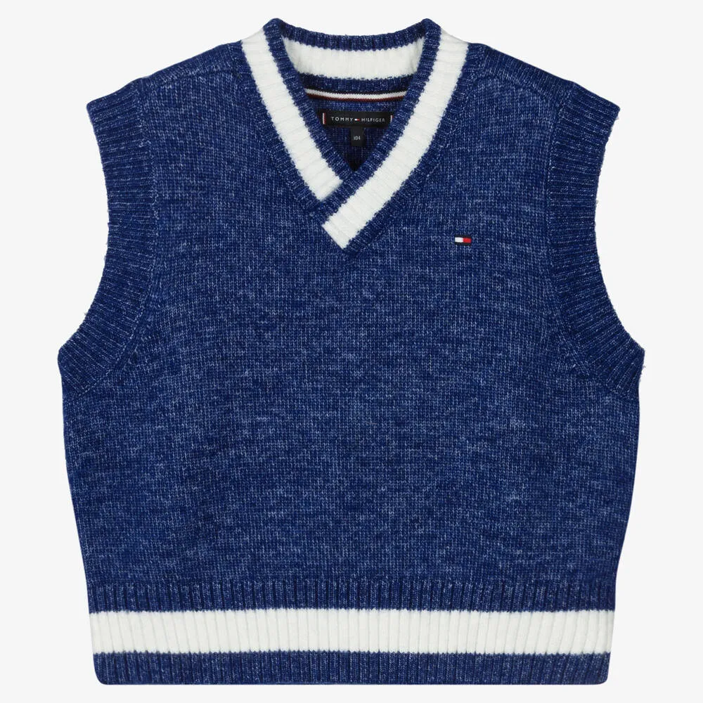 Boys Blue Knit Slipover