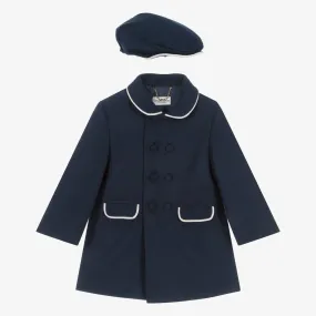 Navy Blue Coat & Hat Set