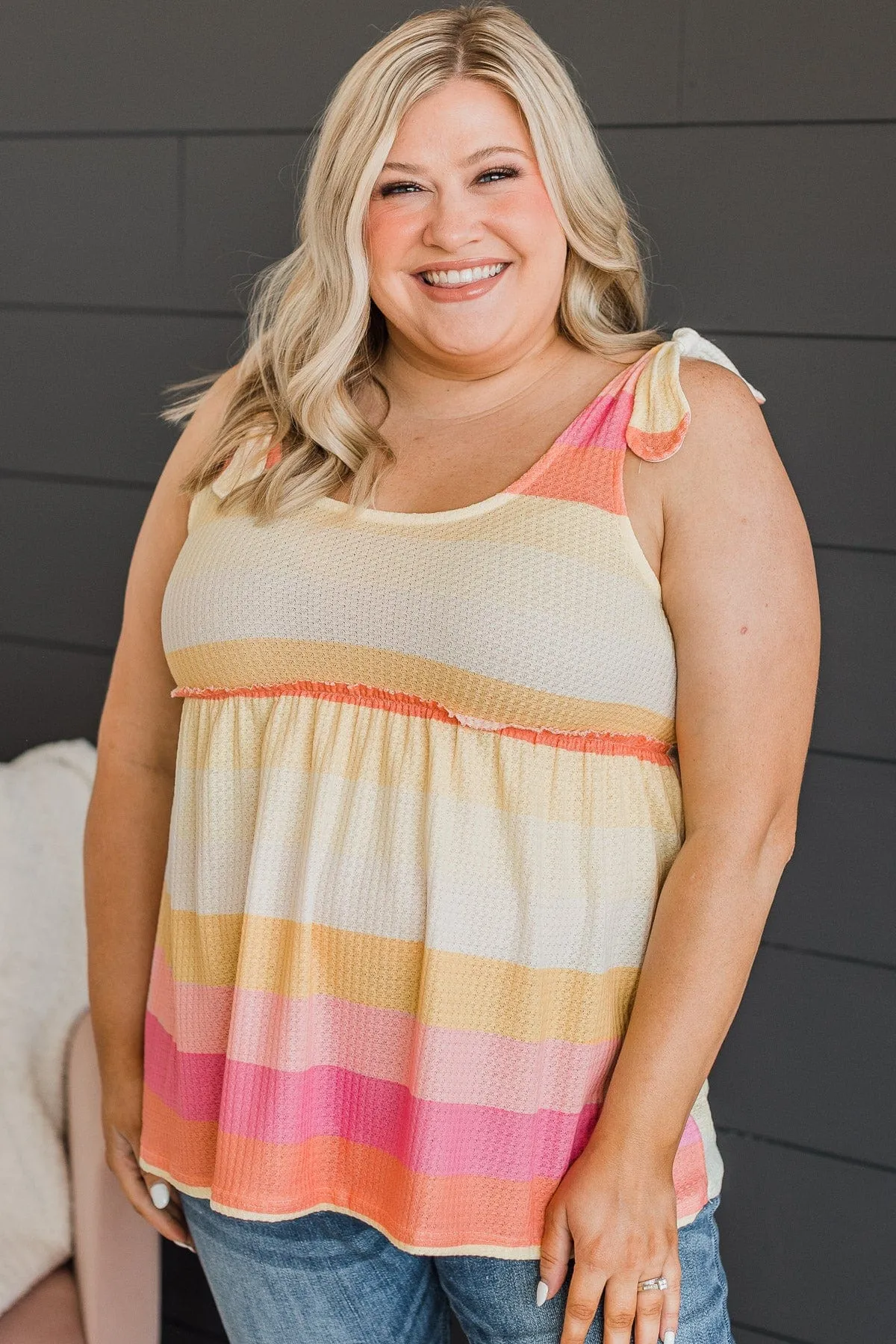 Bright Tank Top Yellow Pink