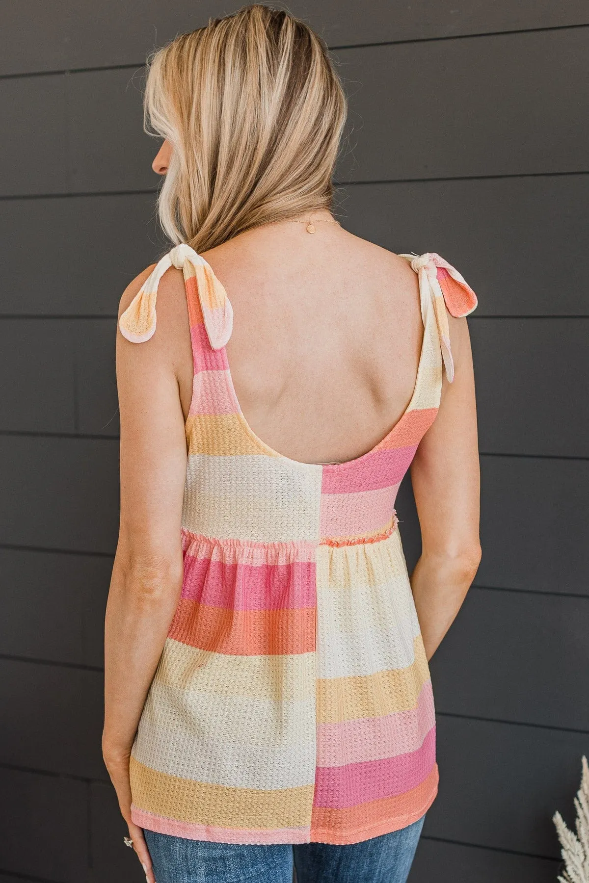 Bright Tank Top Yellow Pink