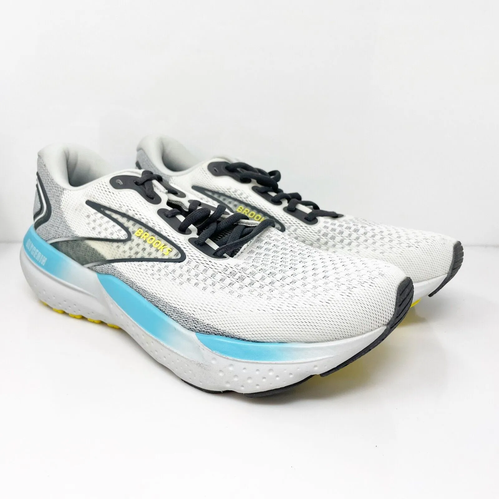 Brooks Mens Glycerin 21 1104191D184 White Running Shoes Sneakers Size 10.5 D