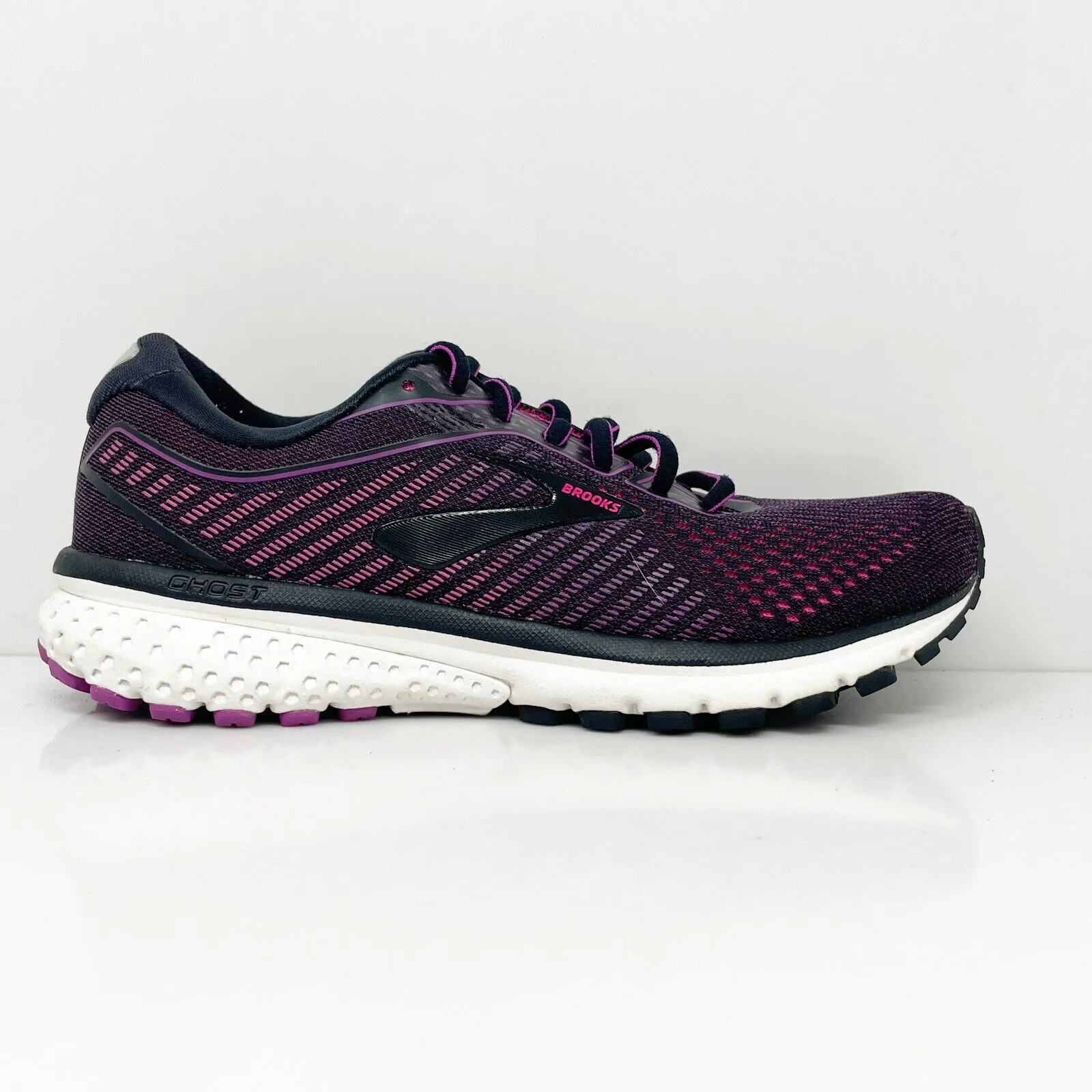 Brooks Womens Ghost 12 1203051B063 Purple Running Shoes Sneakers Size 7 B