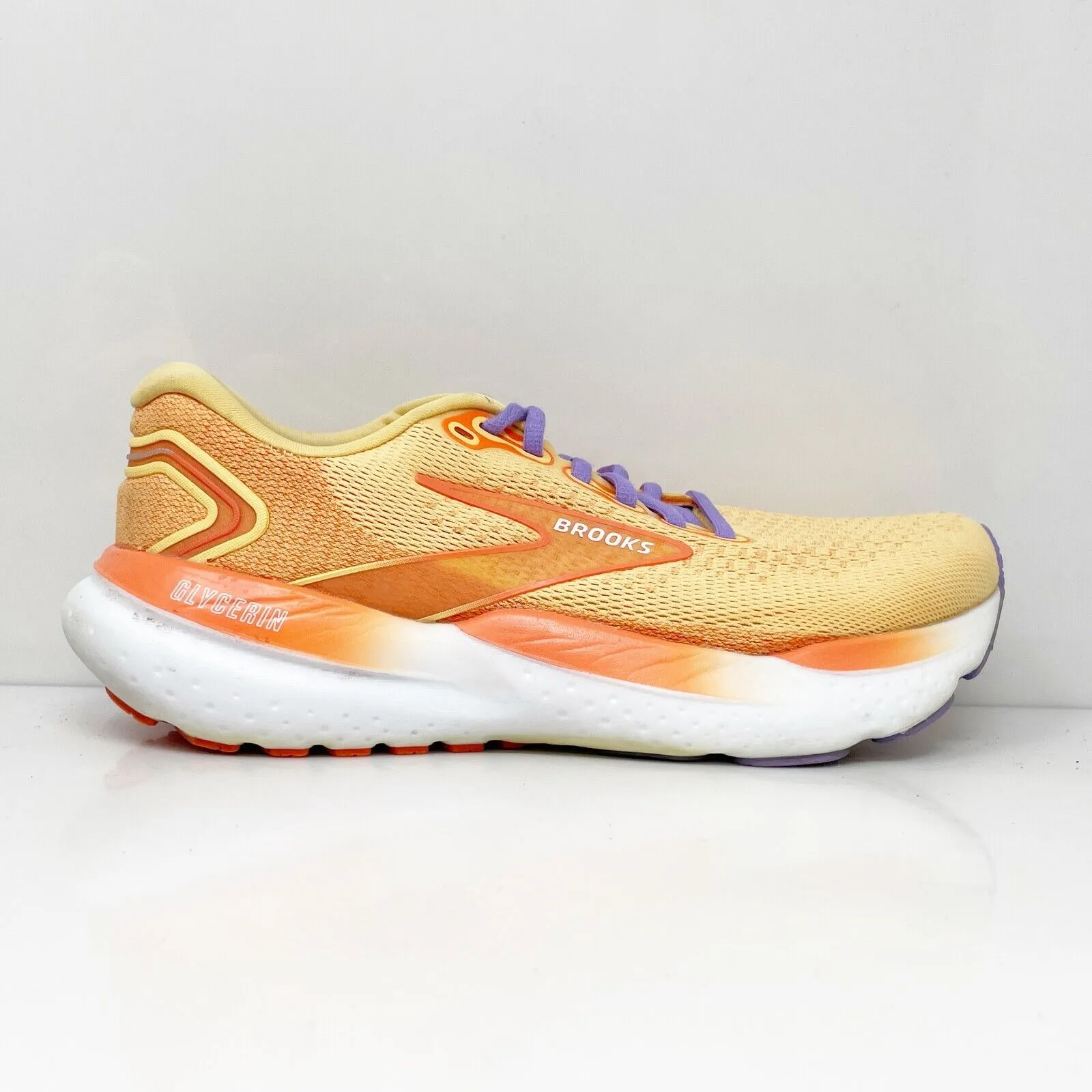 Brooks Womens Glycerin 21 1204081B894 Orange Running Shoes Sneakers Size 8.5 B