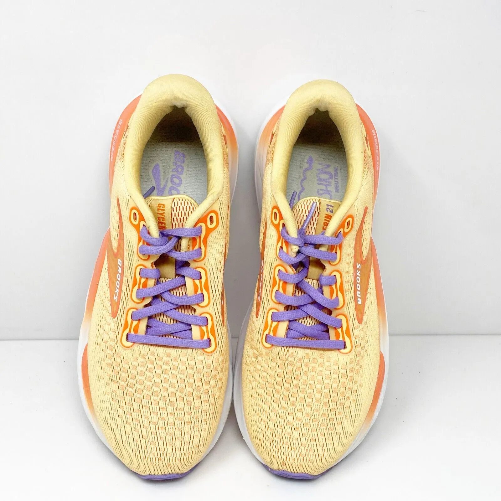 Brooks Womens Glycerin 21 1204081B894 Orange Running Shoes Sneakers Size 8.5 B