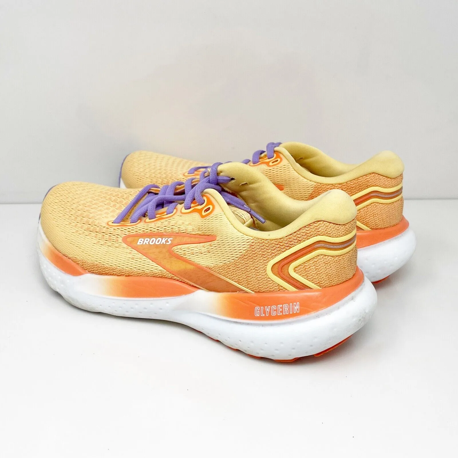 Brooks Womens Glycerin 21 1204081B894 Orange Running Shoes Sneakers Size 8.5 B