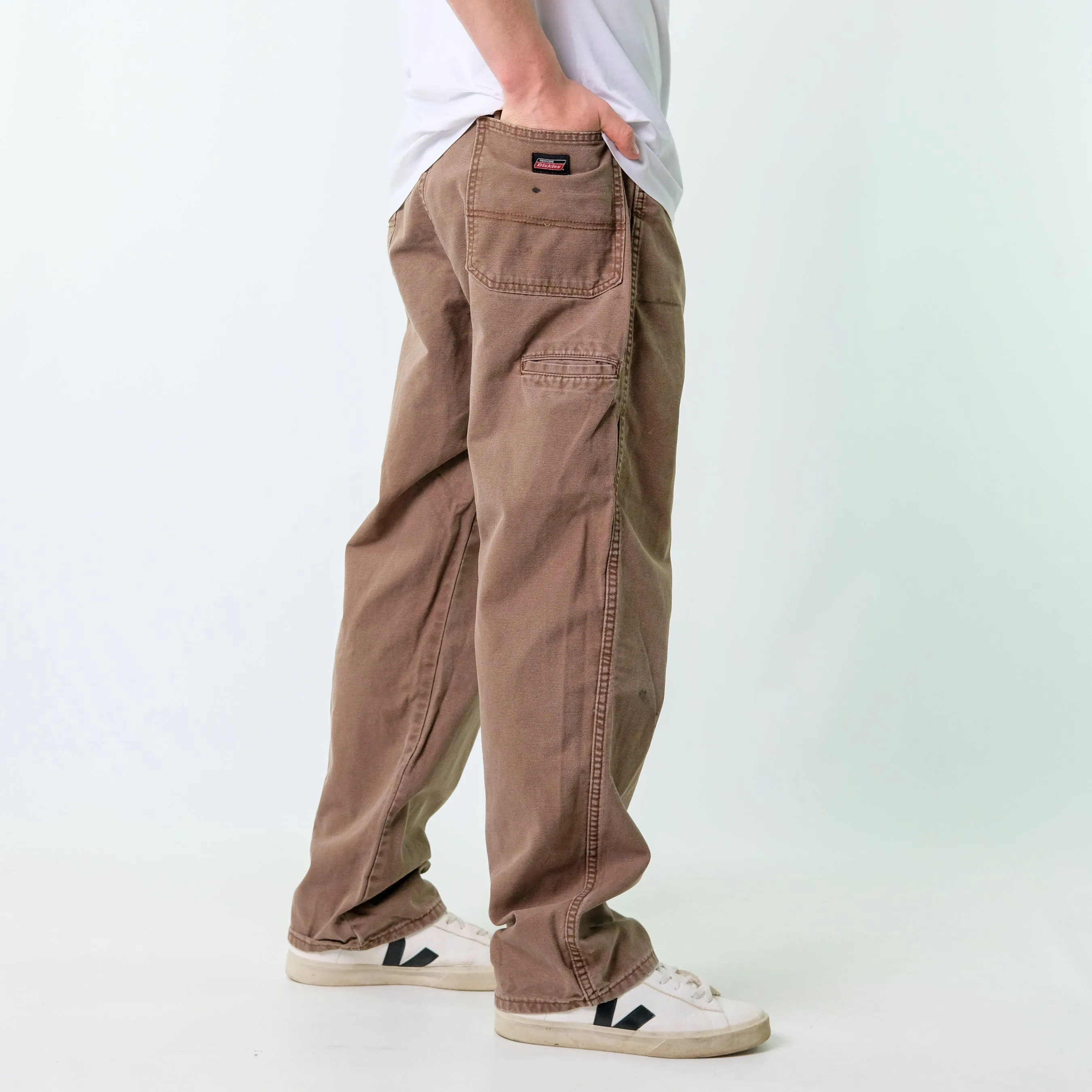 Brown y2ks Dickies Denim Jeans Baggy Pants (38x32)