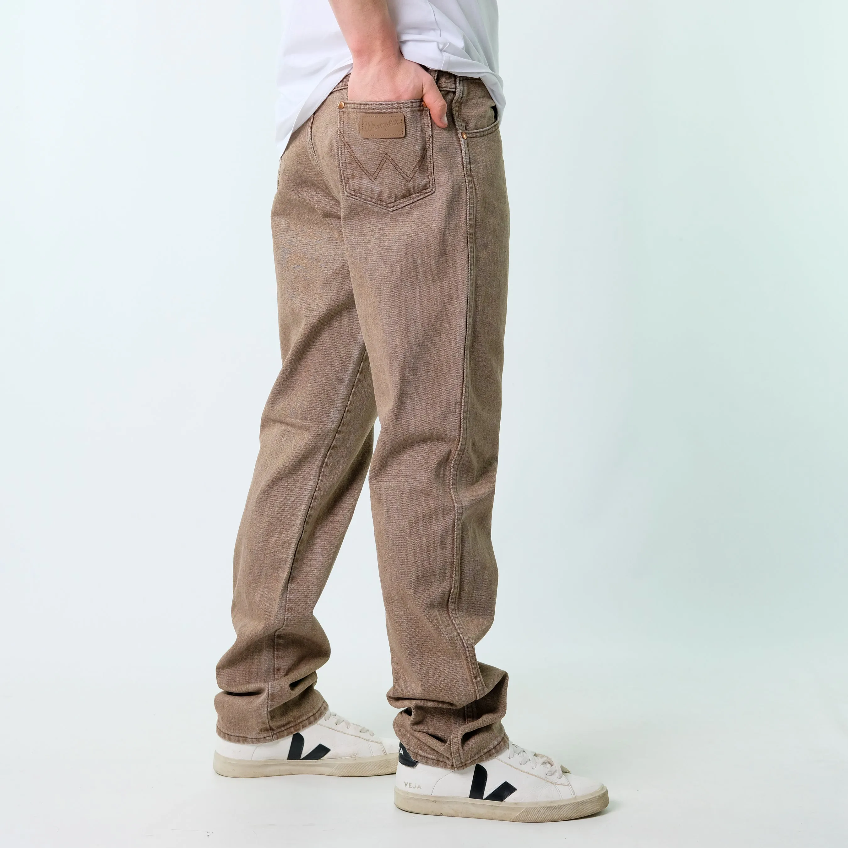 Brown y2ks Wrangler Denim Jeans Baggy Pants (34x34)