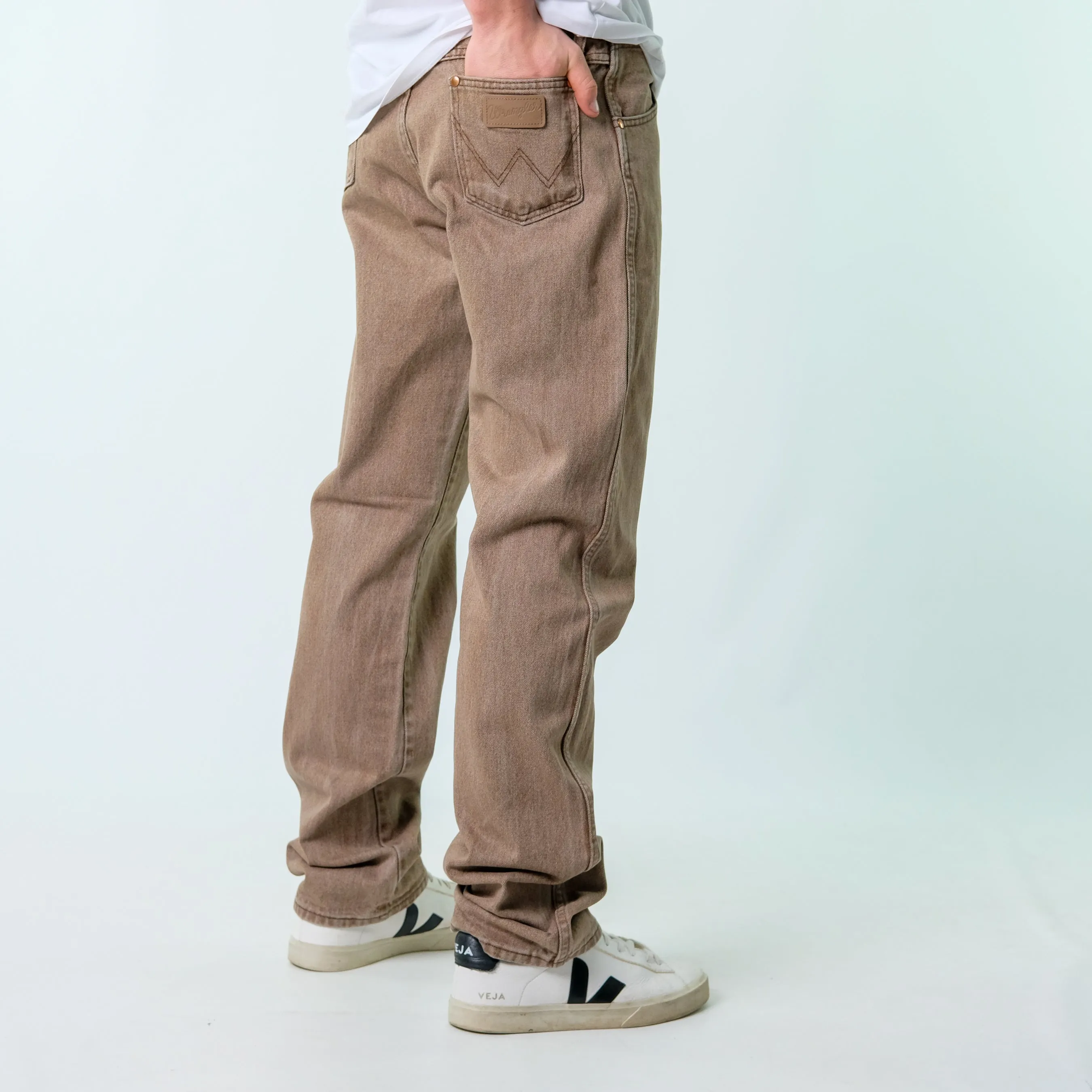 Brown y2ks Wrangler Denim Jeans Baggy Pants (34x34)