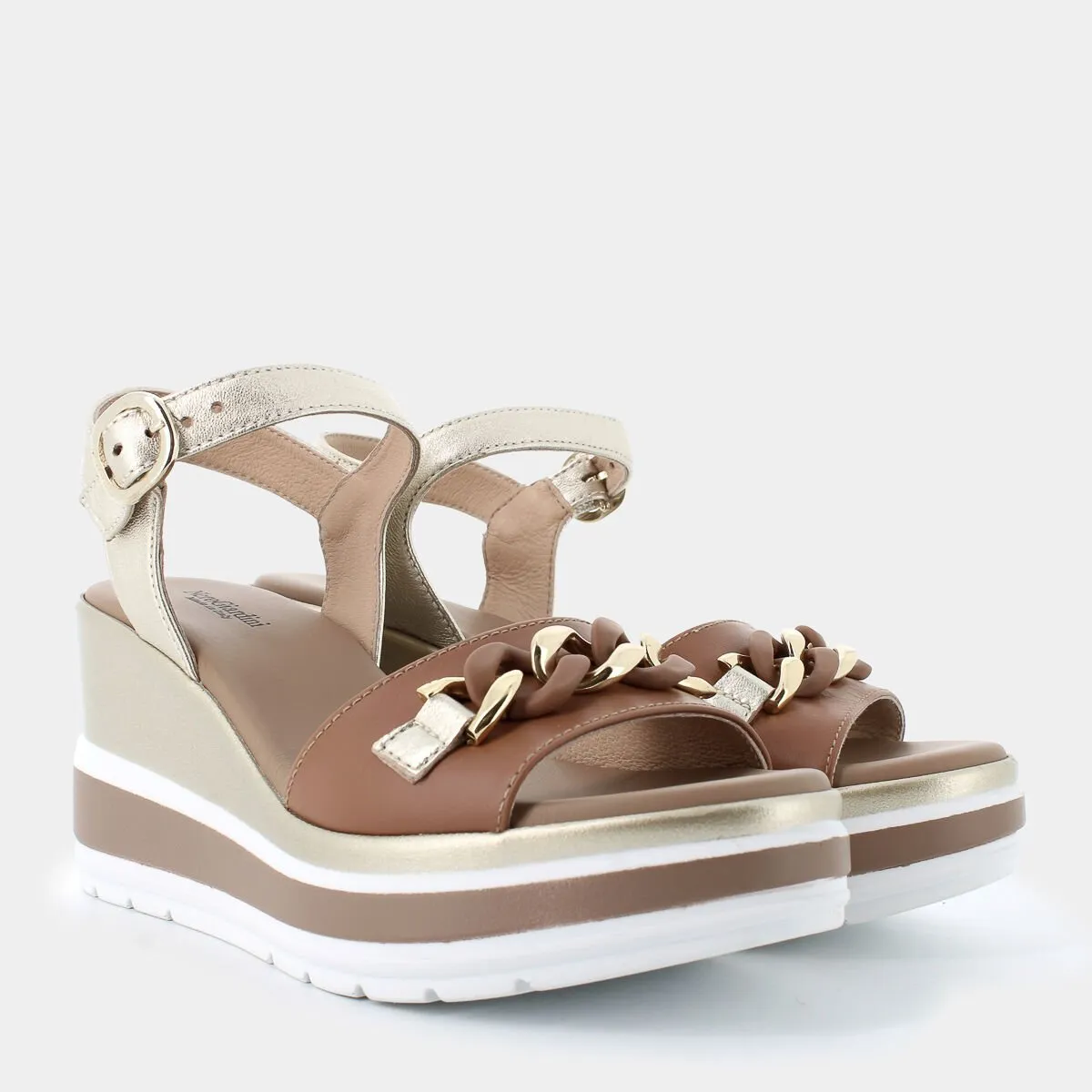 Brown/Platinum Sandals