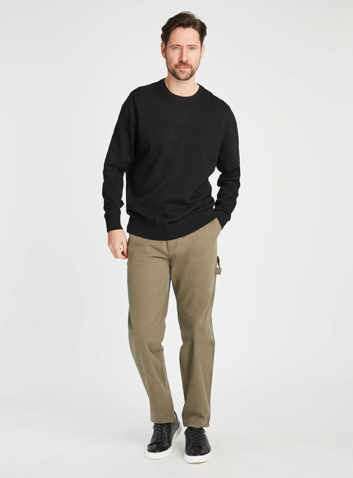 Buy Black Crew Neck Cotton Jumper M | Jumpers and cardigans | Tu