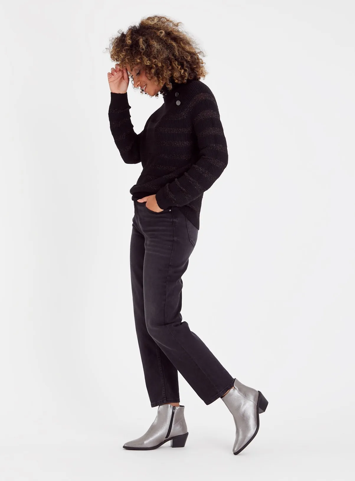 Black Stripe Sparkle Jumper | Find Your Perfect Jumper at Tu