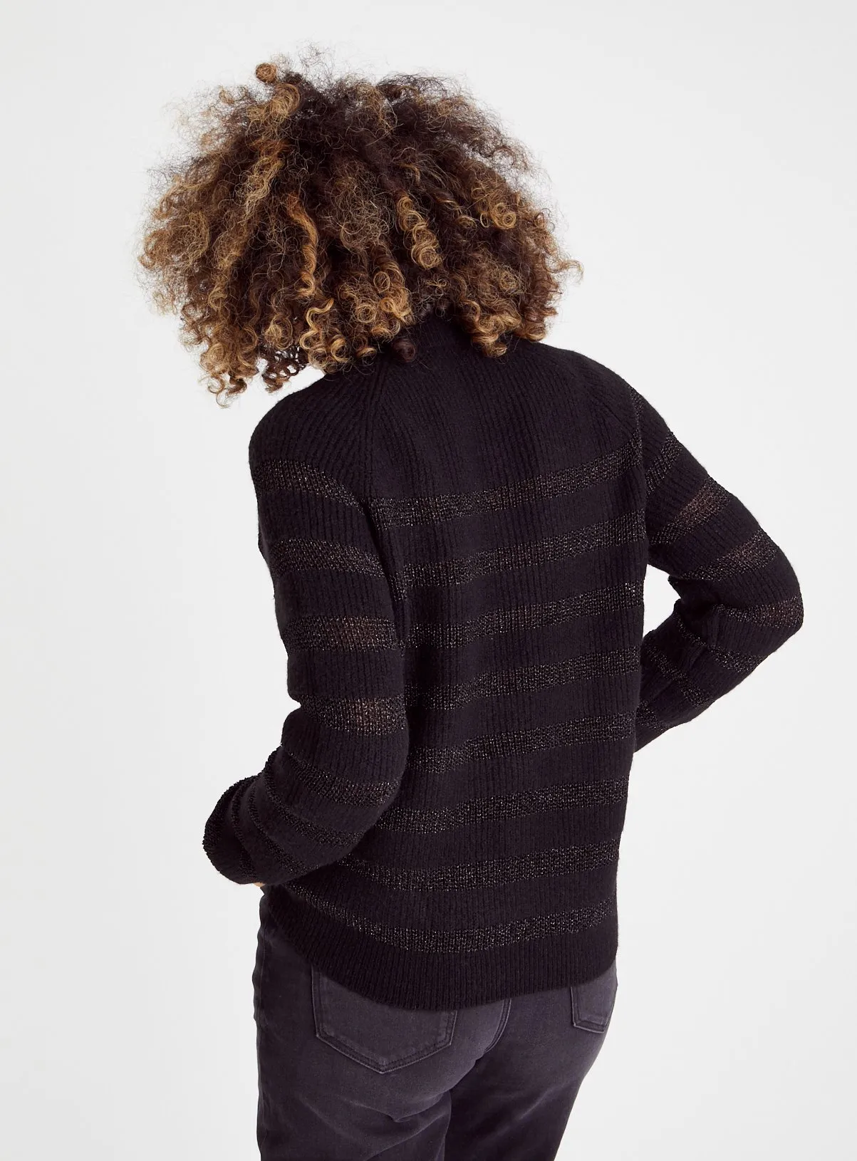 Black Stripe Sparkle Jumper | Find Your Perfect Jumper at Tu