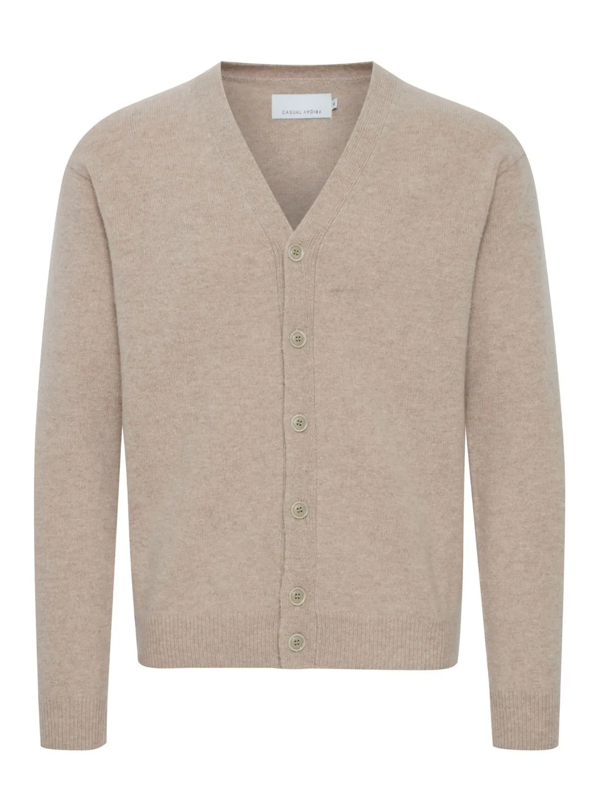 Purchase CASUAL FRIDAY Sand Lambswool Cardigan in XL