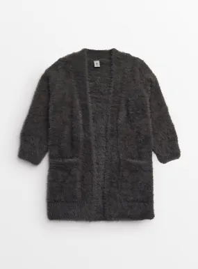 Buy Charcoal Slouch Fluffy Cardigan  11 years | Jumpers and cardigans | Tu