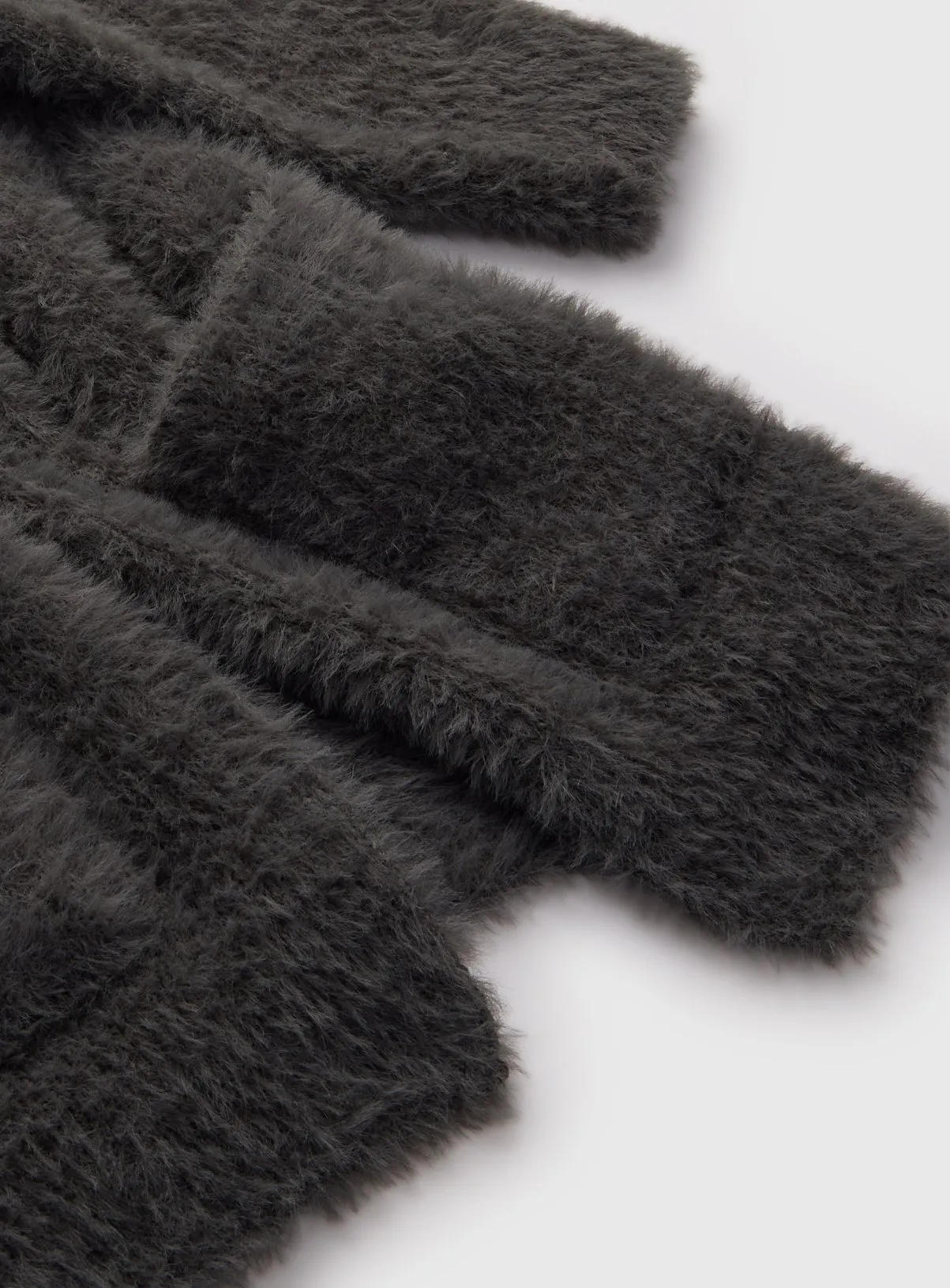 Buy Charcoal Slouch Fluffy Cardigan  11 years | Jumpers and cardigans | Tu