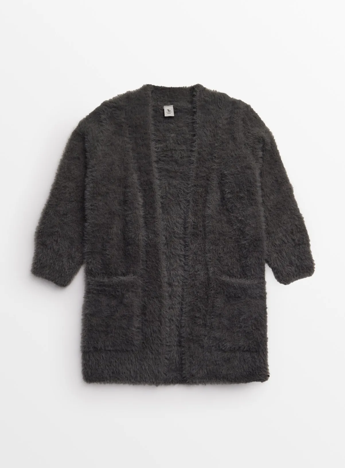 Charcoal Fluffy Cardigan 13 years