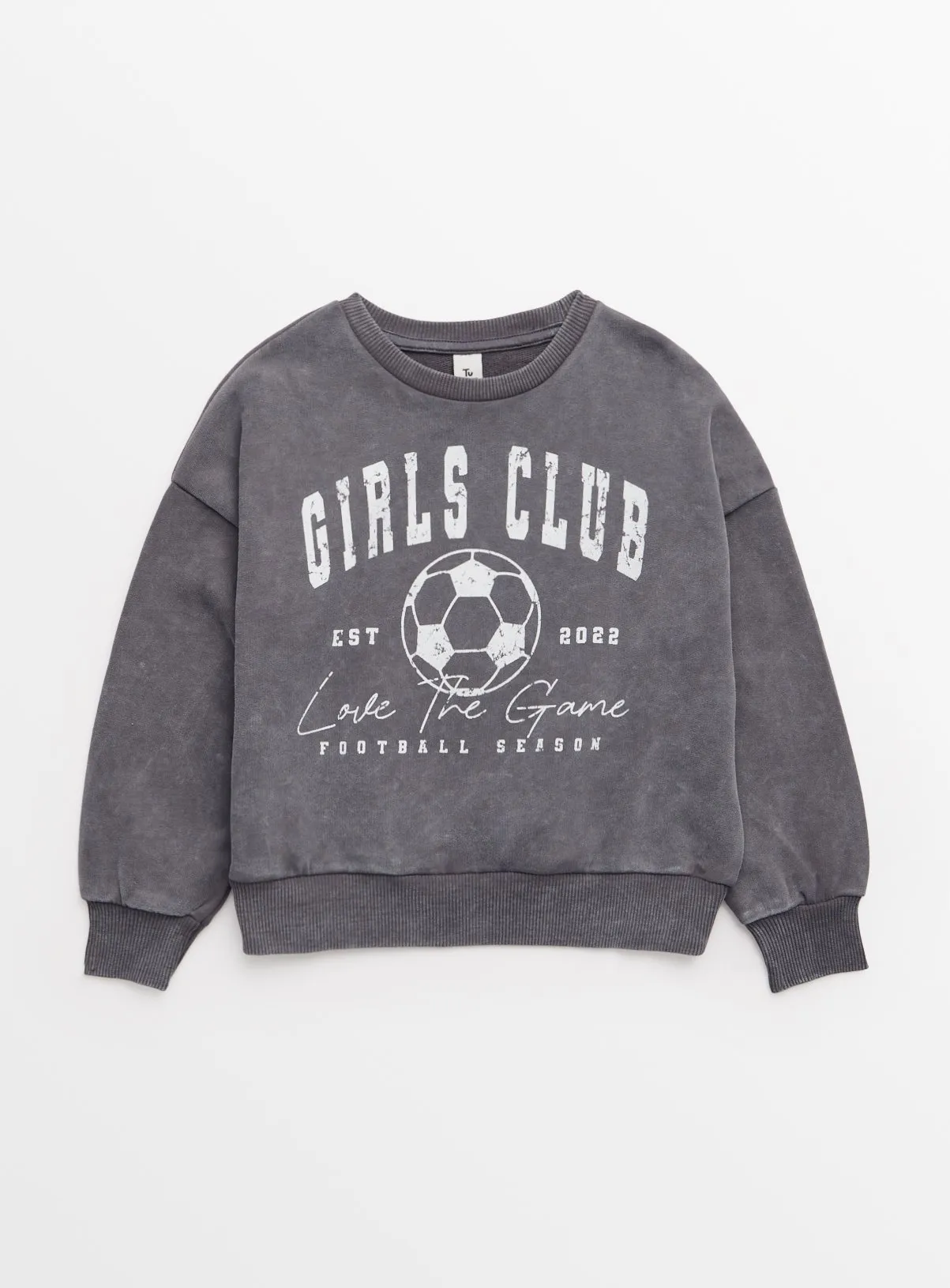 Buy Grey Football Graphic Sweatshirt 6 years | Tu Jumpers and Cardigans