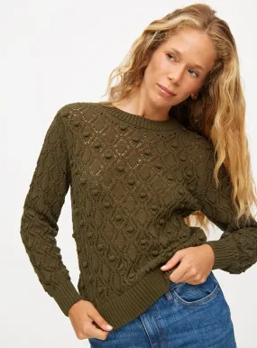 Buy Khaki Bobble Pointelle Stitch Jumper 12 | Jumpers | Tu