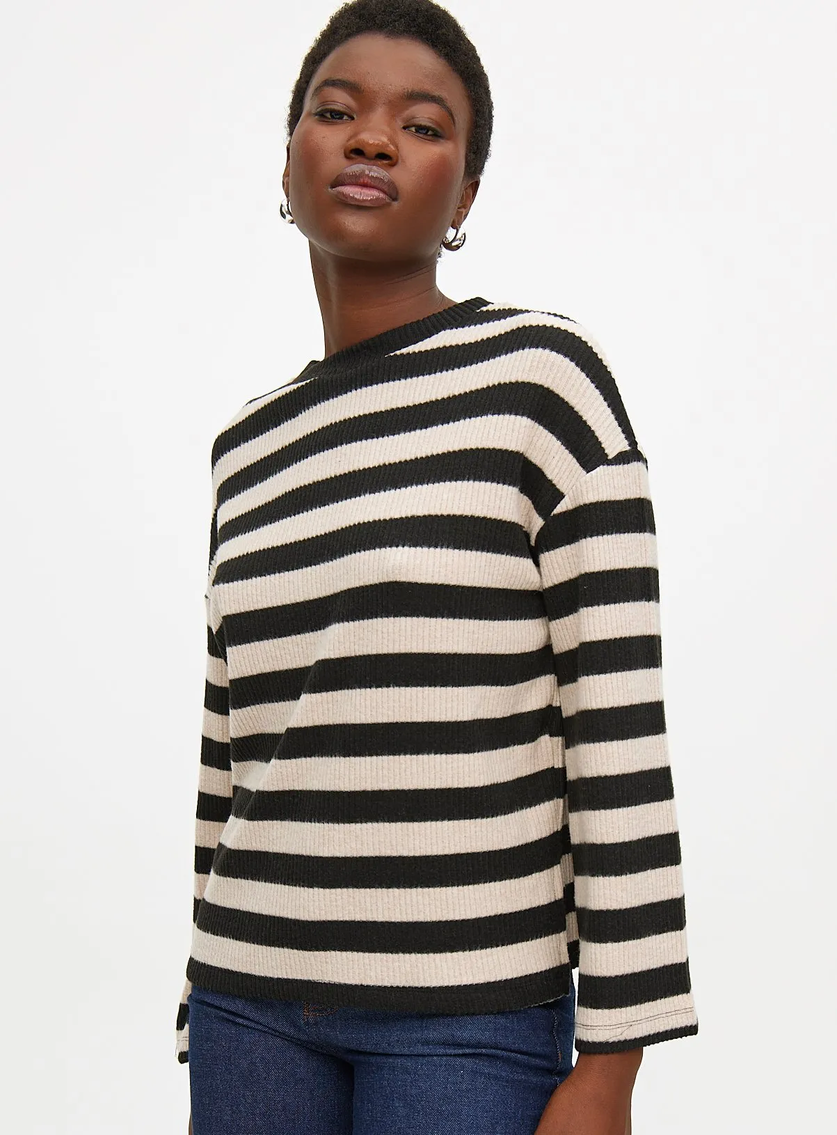 Buy Neutral Stripe Soft Touch Jumper  XL | Jumpers | Tu