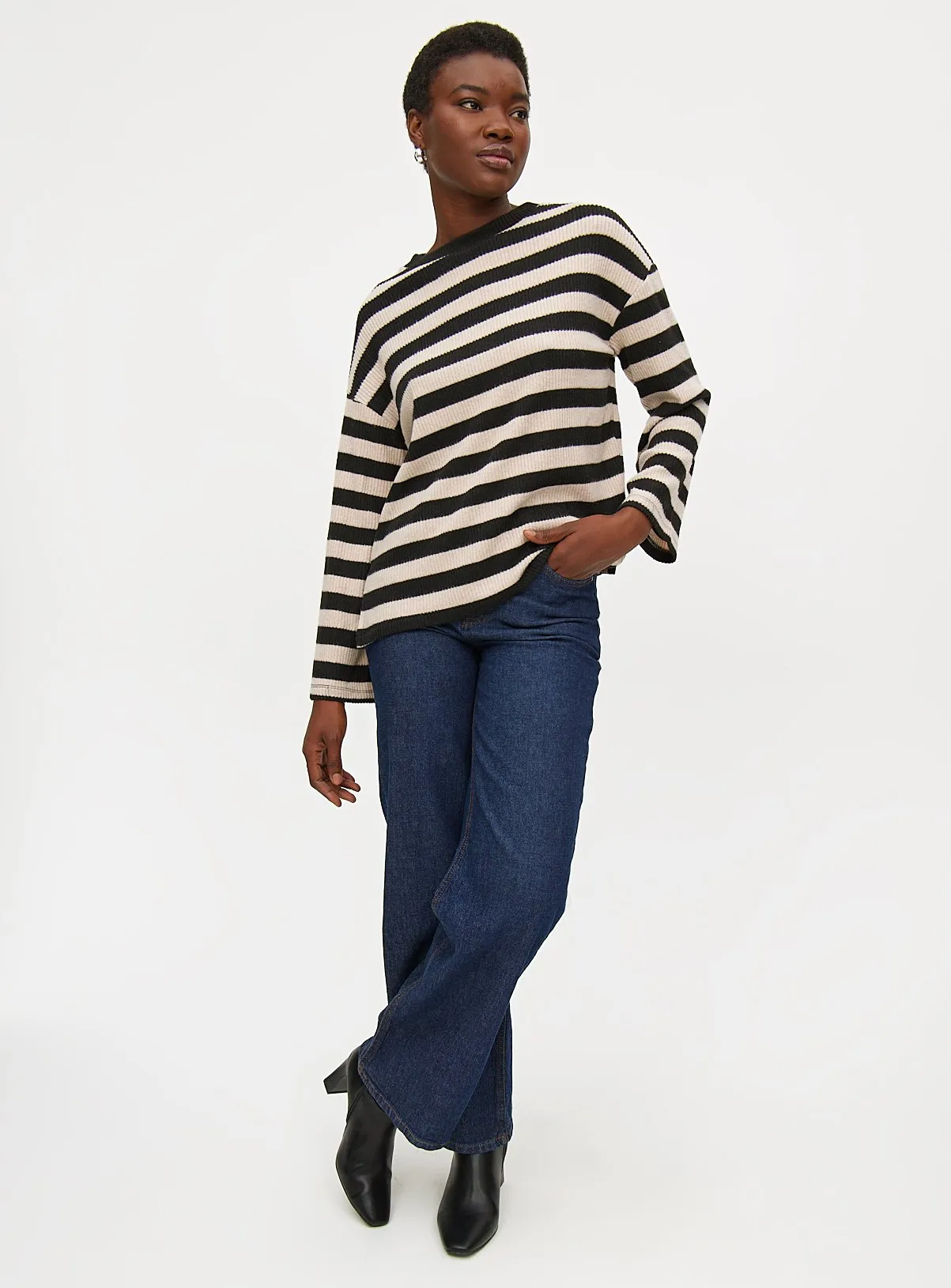 Buy Neutral Stripe Soft Touch Jumper  XL | Jumpers | Tu