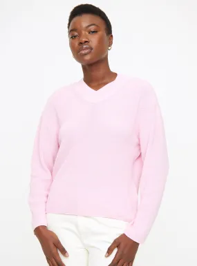 Pink High V Neck Jumper Size 10 - Shop Tu Jumpers