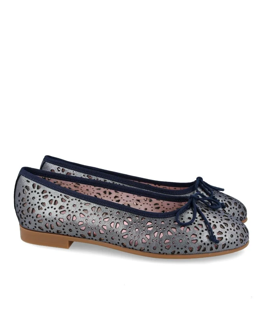 Callaghan 32201 Flat navy blue ballerinas