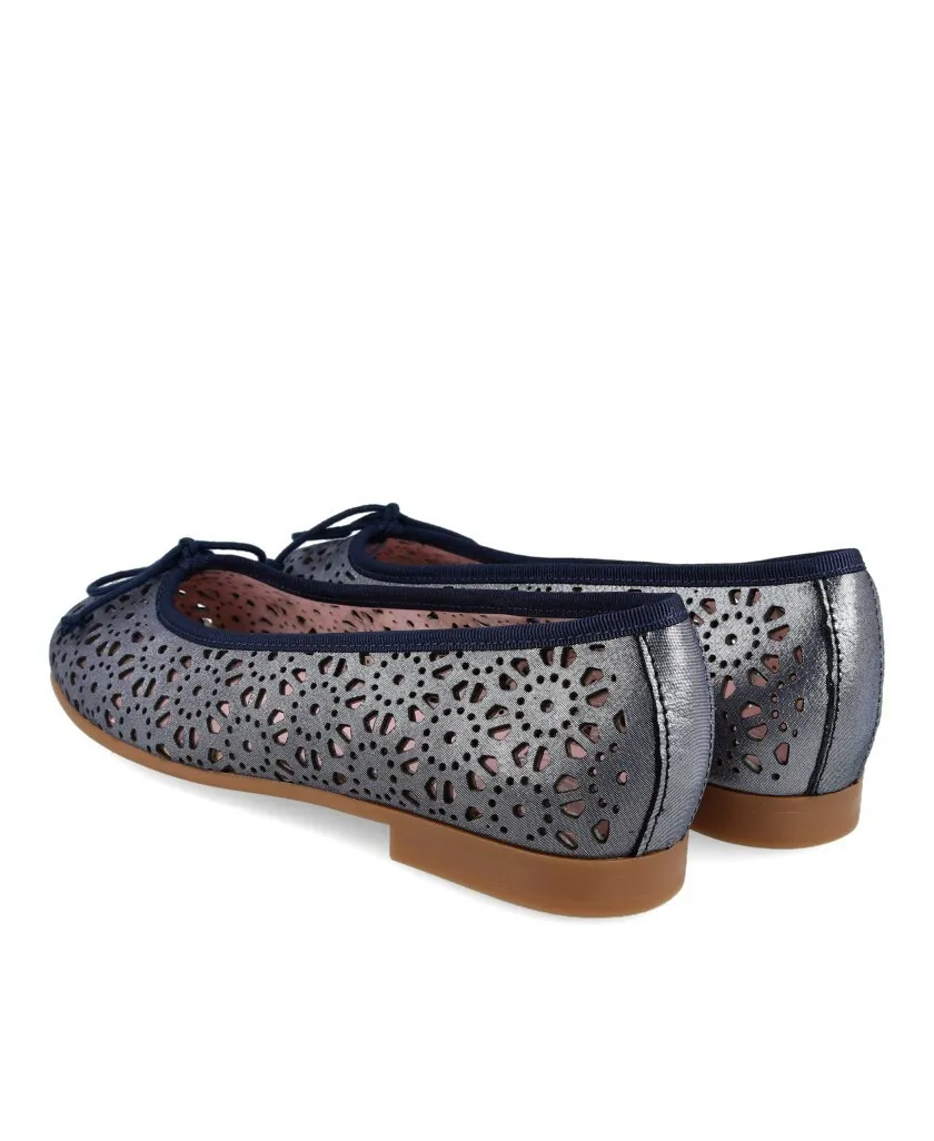 Callaghan 32201 Flat navy blue ballerinas