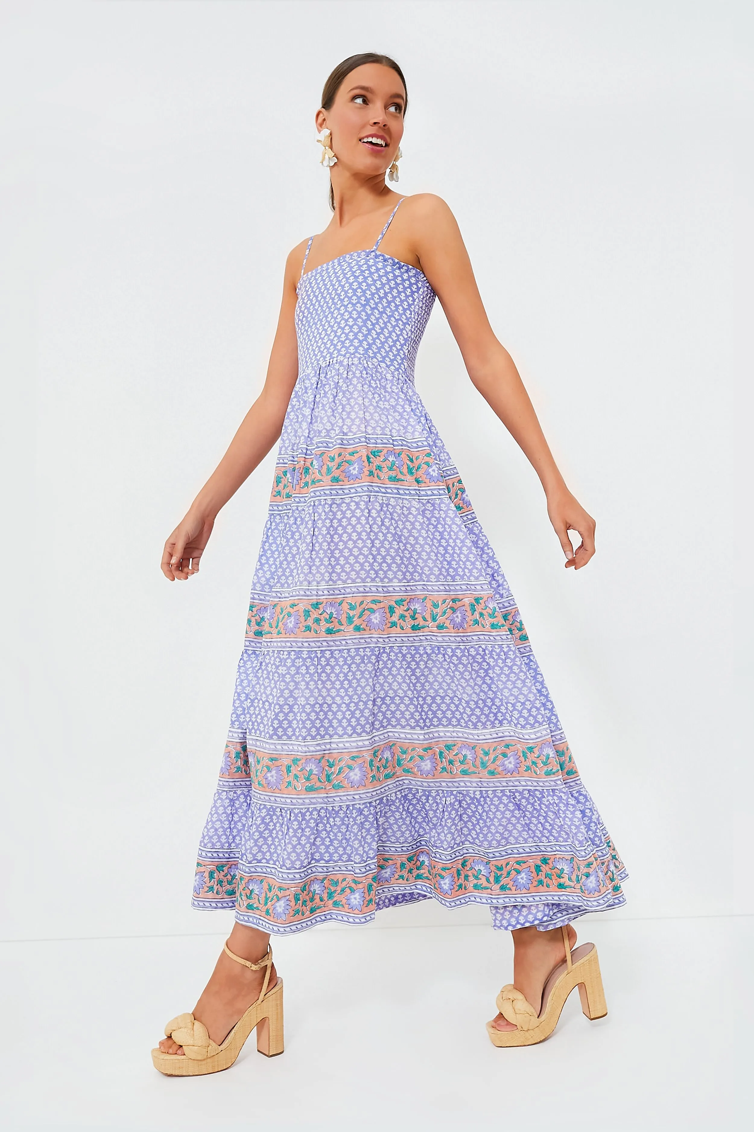 Campania Peri Smocked Back Maxi Dress