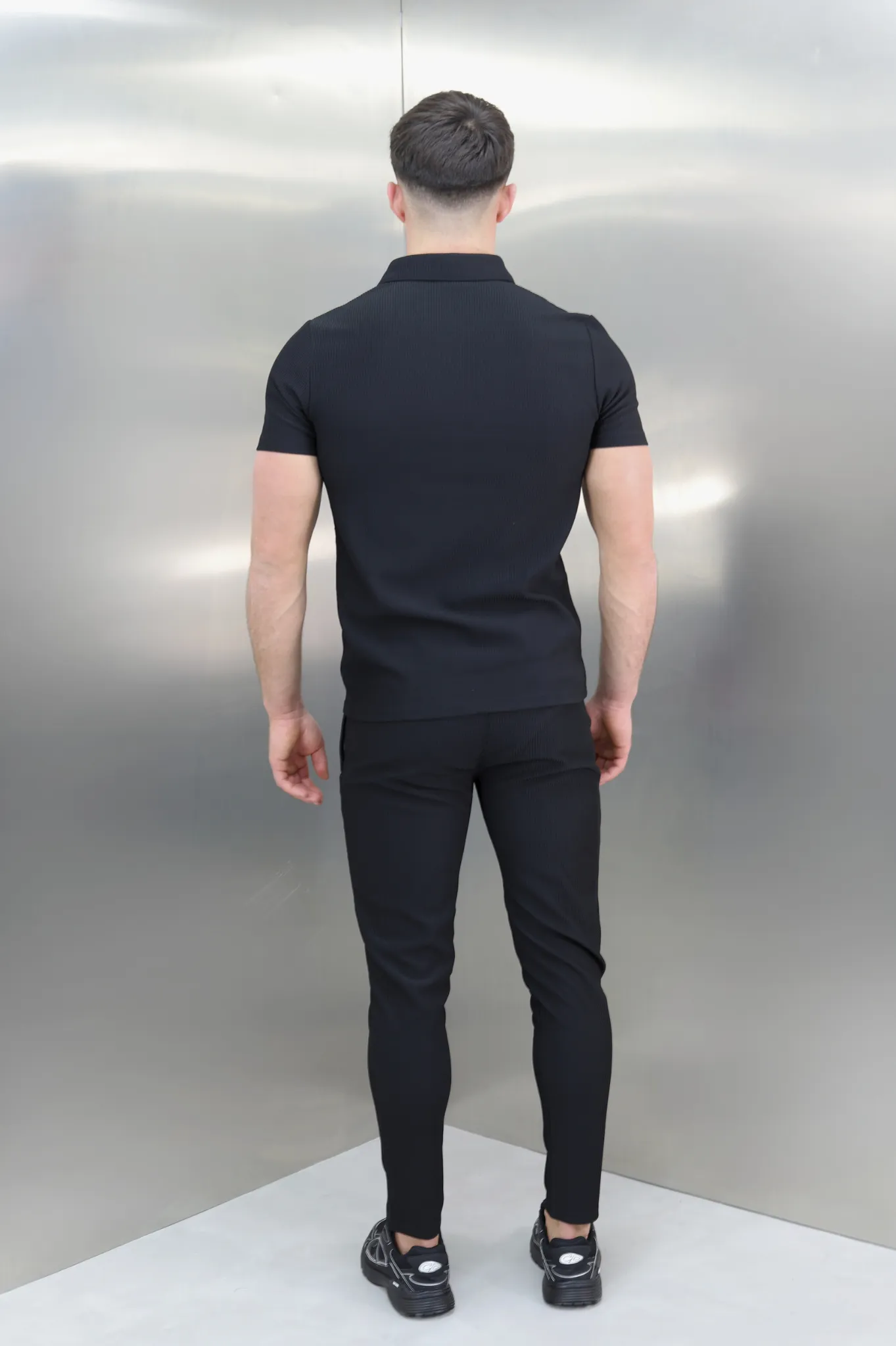 Black Capo PLEAT Polo Shirt