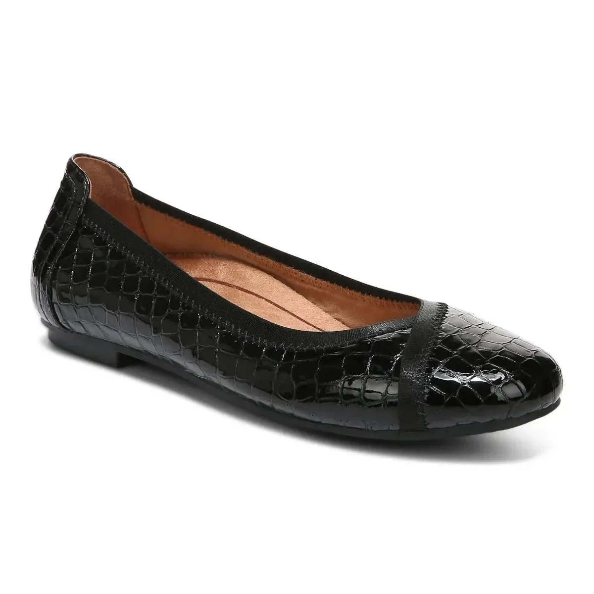 Caroll Ballet Flat - Black Croc